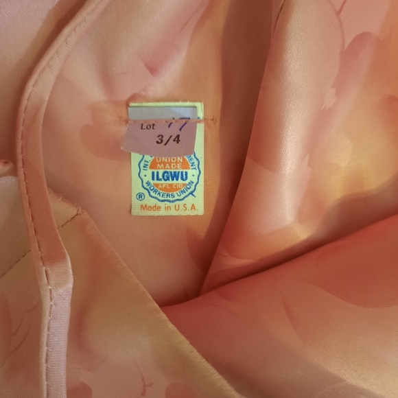 Vintage RARE ILGWU union made silk rose 2 PC formal gown dress sz 3 4 *D3 - Picture 9 of 9